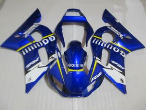 Kit de carénage en plastique ABS pour Yamaha YZF R6 98 99 00 01 02 ensemble de carénages bleu blanc YZFR6 1998-2002 OT17