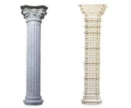 ABS PLASTIC Romeinse betonnen Kolom Meerdere stijlen Europese pilaarvorm Bouwmallen voor Garden Villa Home House234Q4481995