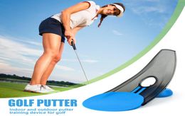 ABS presión poner Golf entrenador Oficina hogar alfombra práctica Putt ayuda Golf Putter2753899