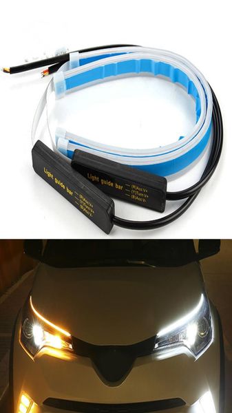 ABS Silicon DRL LED Daytime Running Light White Guía Guía Guía amarilla Barra de luz LED Barra de luz flexible 6041255