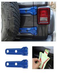 ABS hayon porte pneu de secours charnière capots de bordure décoration pour Jeep Wrangler JL 2018 UP Blue1740065