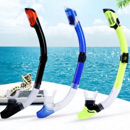 Absolute Skin Dive Dry Snorkel Equipo de buceo sin silicona, tubo de respiración para natación para adultos