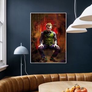 Toile de Joker d'art abstrait, peintures pour salon, affiches et imprimés d'art mural, images modernes sans cadre 286U