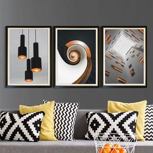 Abstracte gebouwen industrie stijl wall art canvas schilderijen moderne kunst foto voor woonkamer Nordic Posters Cuadros Home Decor