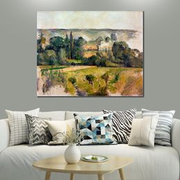 Abstract Canvas Art Campagne Et Coteau Pres De Medan Paul Cezanne Handgemaakte Olieverf Modern Decor voor Studio Appartement