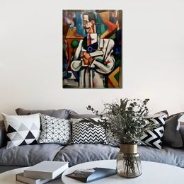 Abstract Canvas Art Untitled Portret van Paul Alexander Souza Cardoso Handcrafted Oil Painting Modern Decor Studio Apartment