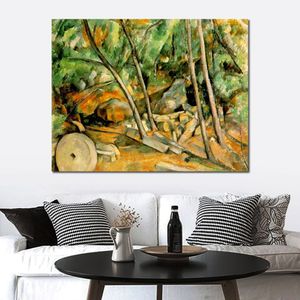 Abstrait Toile Art Bois avec Millstone Paul Cezanne Peinture Décor Exotique Fabriqué À La Main pour Tiki Bar