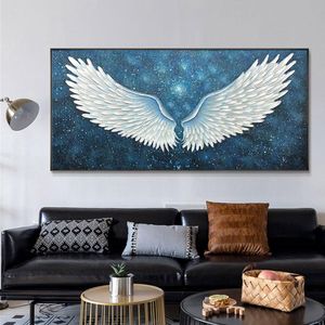 Abstrait toile peintures mur Art ange ailes toile Art affiches et impressions ailes photos pour salon décor à la maison Cuadros