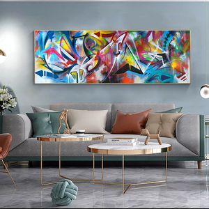 Abstrait couleurs toile affiche bleu et jaune mur Art peinture chambre chambre tenture murale moderne Art imprime imprimé pas de cadre