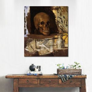 Abstrait figuratif toile Art nature morte crâne et pot à eau 1870 Paul Cézanne peinture peint à la main moderne décoration murale