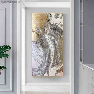 Abstract Goud Folie Olieverfschilderij Handgemaakte Wall Art Handgeschilderde Canvas Abstracte Schilderijen Woonkamer Kantoor Decoratie Schilderijen L230704