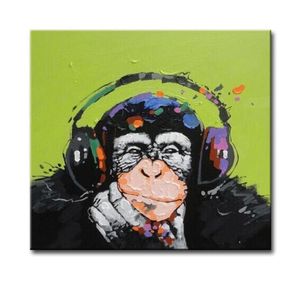 Peinture abstraite d'animaux de gorille sur toile, décor de maison, peinture à l'huile moderne imprimée HD pour décoration de chambre d'enfants, mur d'impression giclée A2090375