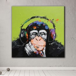 Résumé Gorilla Wall Art Graffiti Animaux Toile imprimés Street Art Painting Creative Monkey Affiche Mur Mur pour le salon