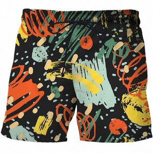 Abstract Graffiti Art Heren Shorts Joggingbroek Unisex 3D Print Casual 2022 Nieuwe Oversized Zomer Strand Korte Kleding Mannelijke Bermuda d2qg#