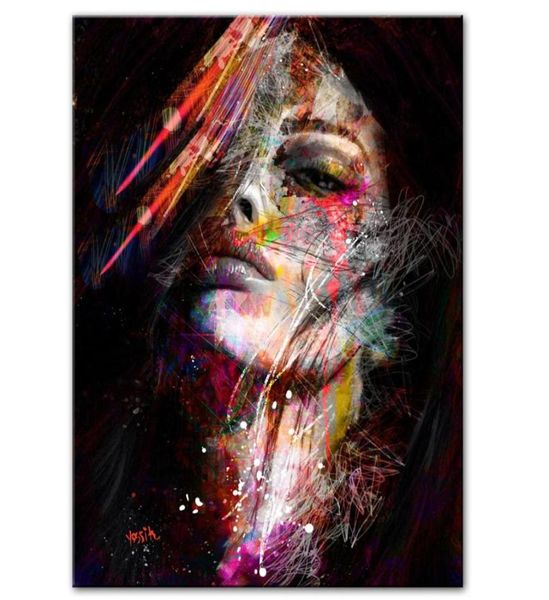 Peintures murales d'art Graffiti abstrait, impression sur toile Pop Art, impressions sur toile modernes pour filles, décoration murale de salon 7170653