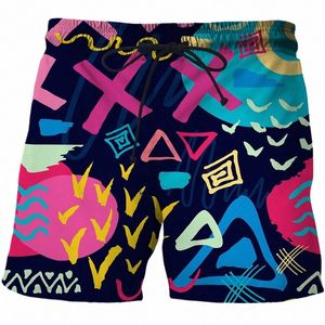 Abstract Graffiti Series 3D Print Pantalons de survêtement pour hommes Shorts d'été surdimensionnés décontractés unisexes 2022 Nouveaux vêtements de plage pour hommes 65JM #