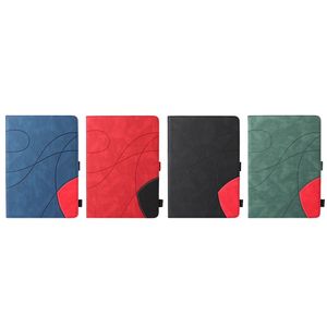 Abstract Hybrid Color Leather Flip Cas pour iPad Mini 1 2 3 4 5 Mini5 7,9 '' Hit Contrast Business Portefeuille Cover ShockproofProof Credit ID Card Slot Fashion Luxury Pouche