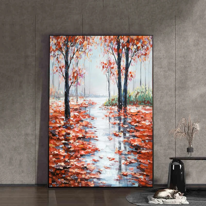 Аннотация Landcape Art Canvas Картинные картины лесные плакаты и принты стены художественные картинки для гостиной домашняя стена украшение Cuadros