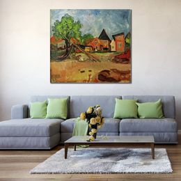 Pintura de paisaje abstracto Travemunde Edvard Munch Arte de lienzo Arte impresionista hecho a mano