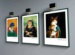 Samenvatting Noble Cat Poster grappige dierencanvas schilderen Noordse muurkunst foto voor woonkamer slaapkamer thuis decor cuadros wo6