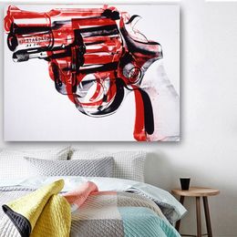 Peinture abstraite pistolet 2018 Andy Warhol, images d'art mural pour salon, impressions sur toile Pop et affiches décor de salle sans cadre 194p