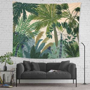 Peinture abstraite arbre suspendu tapisseries murales paysage forestier plage tropicale tapisseries murales psychédéliques ferme décoration murale tapis J220804