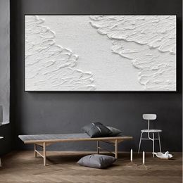 Affiches abstraites Texture blanche Art blanc Canvas PEINTURE IMPRESS