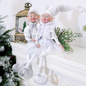 Abxmas Christmas Elves Pluche Elf Doll Xmas Decoratie Kinderen Speelgoed Navidad Jaar Geschenken Kinderen Boom Opknoping Ornamenten 211015