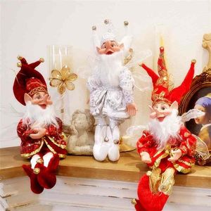 ABXMAS elfe poupée jouet noël pendentif ornements décor suspendu sur étagère décoration debout Navidad année cadeaux 210911256b