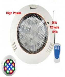 AC 12V 36W LEJ de piscina subacuática LED para iluminación de agua de la fuente de jardín Piscina IP68 RGB Azul rojo verde tibio WH7994393