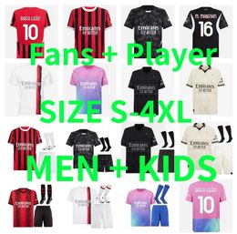 23 24 25 AC GIROUD PULISIC Rafa Leao Milans Soccer Jerseys 2024 2025 Camiseta de futbol Theo Loftus-Cheek Reijners S.Castillejo voetbalshirt Mini Kids Player versie