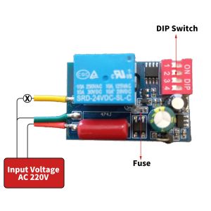 AC 220V OPROST-ON RELAD RELAD MODULE Tension Sortie 9 Contrôleur de retard de minuterie Réglable des engrenages pour les ventilateurs / moteurs / radiateurs