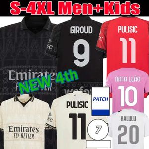 C.A.23/24 Camisetas de fútbol local Tercero visitante GIROUD PULISIC Camisetas de fútbol para adultos 23 24 REBIC THEO REIJNDERS KESSIE DE KETELAERE RAFA LEAO Jugador Hombres Kits para niños Cuarto