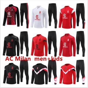 AC 23 24 Milans survêtement IBRAHIMOVIC Soccer Milano survetement 23/24 maillot hommes et enfants pied mIlans football Survêtement