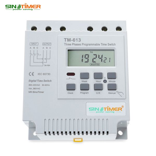 Freeshipping AC 380V LCD Numérique Polyvalent Trois Phases Contrôle Programmable Minuterie De Puissance Commutateur Haute Puissance Relais De Temps Instrument