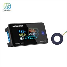 AC 50-300V Voltmeter Ammeter KWS Power Energy Meter LED Digitale DC Wattmeter Electric met resetfunctie 0-100A