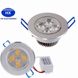 AC 85 ~ 265V 110V 220V Dimmable 12W Led Downlight Encastré Plafonnier Pur / Blanc Chaud Led Luminaire Down Light CEROHS DHL Livraison gratuite