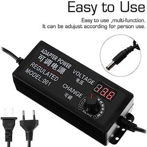 AC DC 3V 5V 9V 12V 24V 36V Power Adapter Supply Display SRCEEN 220V tot 12V 1A 2A 3A 10A LED Power Adapter Instelbare oplader