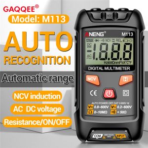 AC / DC MINI Digital Multimètre Voltmètre 600V OHM NCV RÉSISTANCE VOLT TESTER 1999 COUNTS AVEC TEST PEN ELECTRICITY Tools M113