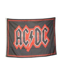 AC DC Rock Band Flag 3x5 ft 90x150cm Double Coux 100D Festival Polyester cadeau intérieur extérieur imprimé Vente2193592
