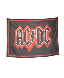 AC DC Rock Band Flag 3x5 FT 90x150cm Double Coux 100D Festival Polyester cadeau intérieur extérieur imprimé Sell8030057