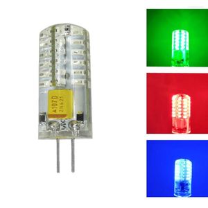 AC/DC12V G4 rojo verde blanco Led reemplazar bombilla halógena 12V azul AC12V DC12V DC24V colores cristal