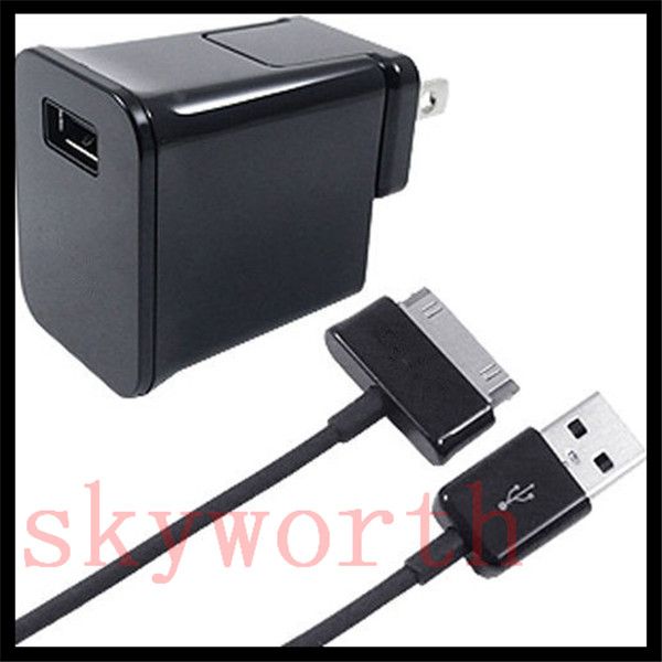 ADAPTADOR DE ALIMENTACIÓN DEL CARGADOR DE PARED DE VIAJE PARA EL HOGAR DE CA + CABLE USB para SAMSUNG GALAXY TAB 2 3 4 S A TABLET PC