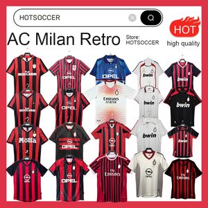 AC Retro Soccer Jerseys Kaka Baggio Maldini VAN BASTEN Pirlo Inzaghi Gullit Shevchenko Vintage Shirt Classic AC Football Shirt 96 97 06 07 hotsoccer s-2xl