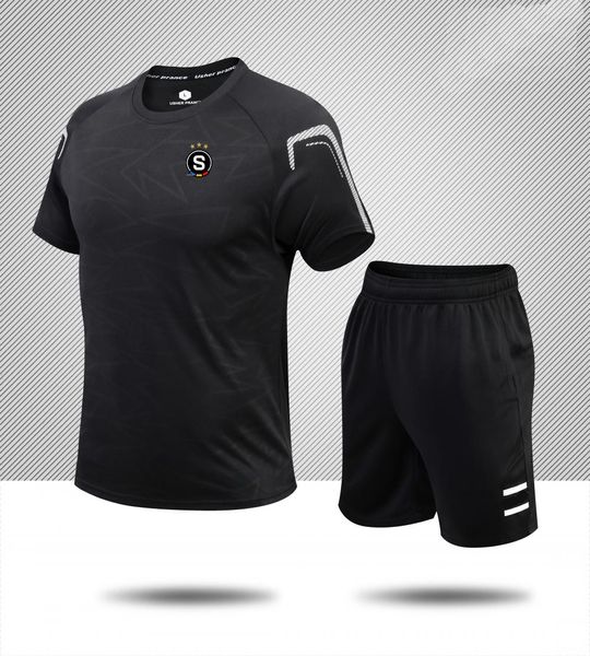 AC Sparta Praha – survêtements pour hommes, vêtements d'été à manches courtes, vêtements de sport de loisirs, jogging, chemise respirante en pur coton