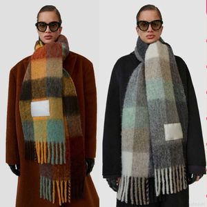 Ac Studios hommes et femmes foulards généraux cachemire concepteur couverture écharpe femme Style coloré Plaid Tzitzit Imitation