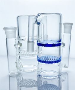 Extracteur de cendres de narguilé en verre borosilicaté rotatif en nid d'abeille 14 et 18 mm Bol en borosilicate Filtre de recyclage Perc (AC005)