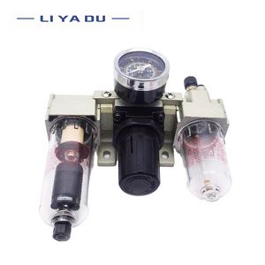 AC2000-02 G1/4 Luchtfilterontlastklep/drukregelaarmeter/luchtcompressorfilterolie Vochtscheider voor waterfilters