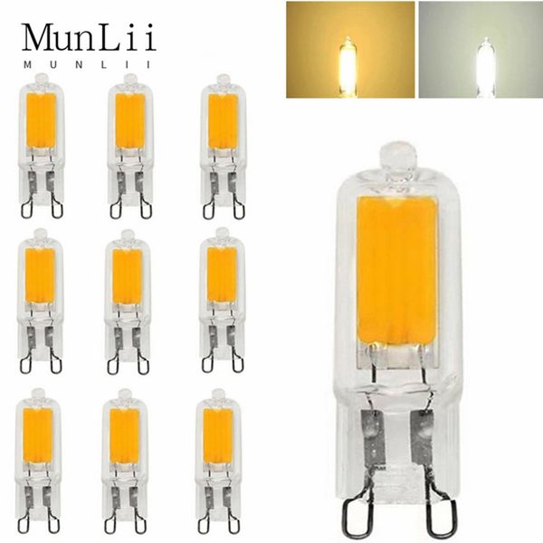 Ampoule LED AC220V / 110V Super Bright G9 SUPER BRIGHT G9 7W 9W 12W15W LAMPE DE VERRE CONSTANCE ÉCLIGNE LED LED G9 COB BUBBES