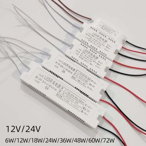 AC220V-DC12V 24V Transformator Switch Adapter 6W 12W 18W 24W 36W 48W 60W 72W 1A2A3A4A5A6A Voeding voor LED Strip Lights Driver